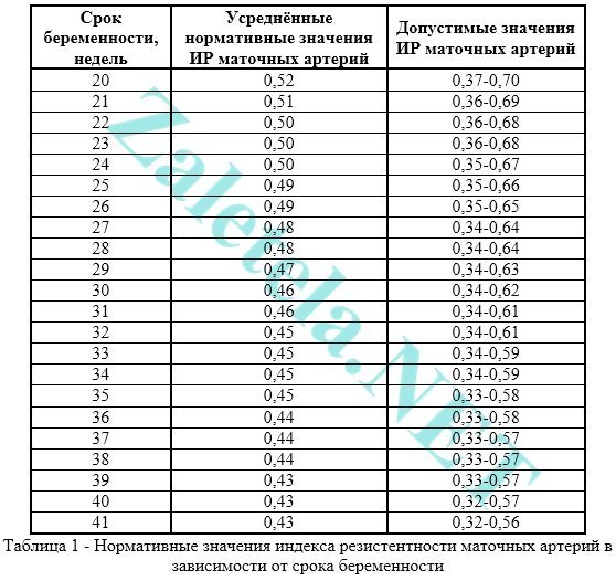 Нормы допплерографического исследования