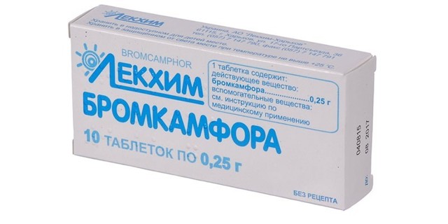 Бромкамфора – инструкция по применению, показания, аналоги