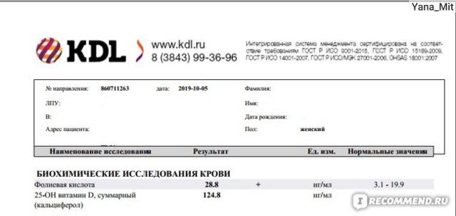Фолаты (фолиевая кислота) в сыворотке крови - БРайт-Био, медицинская лаборатория: анализы крови, соскобов и мочи