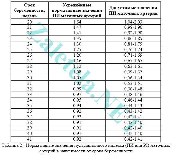 Нормы допплерографического исследования