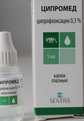 Глазные капли Ципромед: инструкция по применению