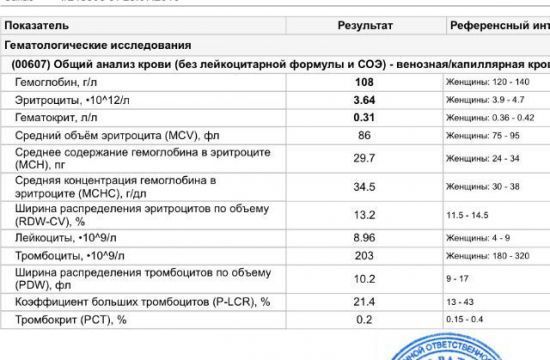 Причины, почему эритроциты понижены в анализе крови
