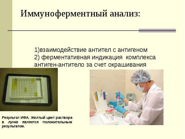 ИФА - иммуноферментный анализ крови: расшифровка
