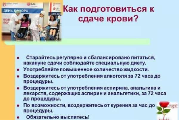 За сколько часов до сдачи крови нельзя кушать