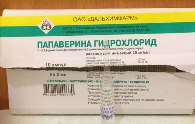 Уколы Папаверин в ампулах, инструкция по применению инъекций внутримышечно