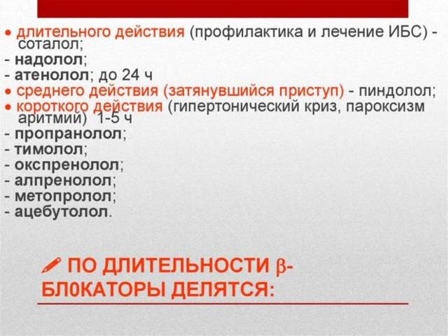 Бета-адреноблокаторы: список препаратов