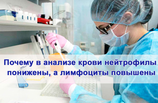 Понижены нейтрофилы, повышены лимфоциты