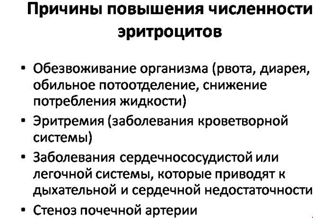 Эритроциты в крови повышены у ребенка, мужчины или женщины - что означает в анализе и как понизить
