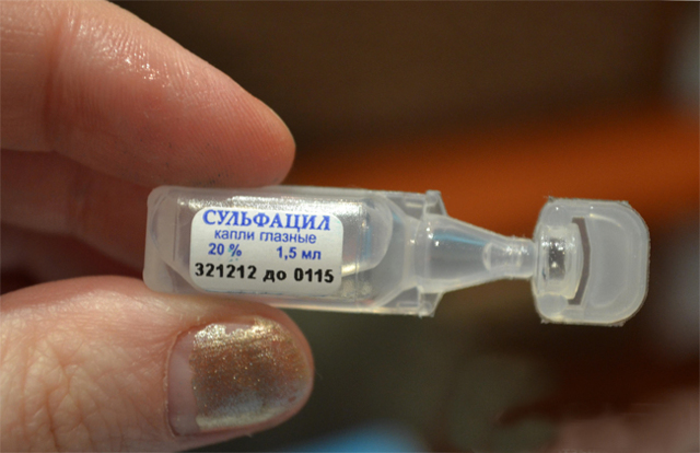Сульфацил натрия – капли глазные: описание, состав, инструкция