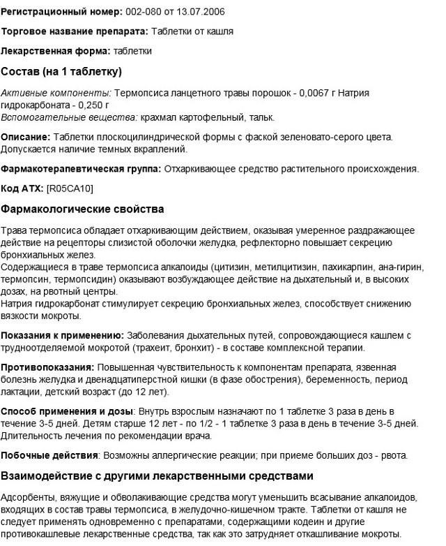 Эффективные таблетки от кашля, инструкция по применению