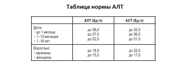 Норма АЛТ и АСТ в крови, анализы и расшифровка
