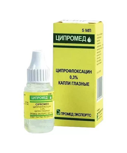 Глазные капли Ципромед: инструкция по применению