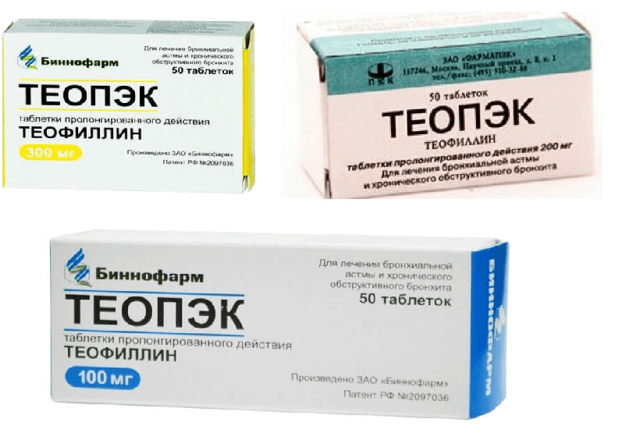Теопэк – инструкция по применению, дозы, показания