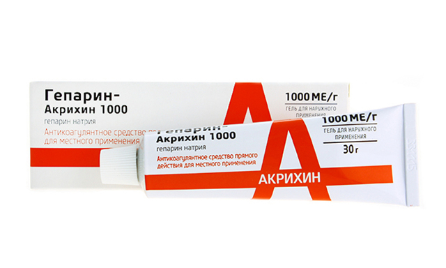 Гель Гепарин — Акрихин 1000: инструкция по применению, цена, отзывы, аналоги