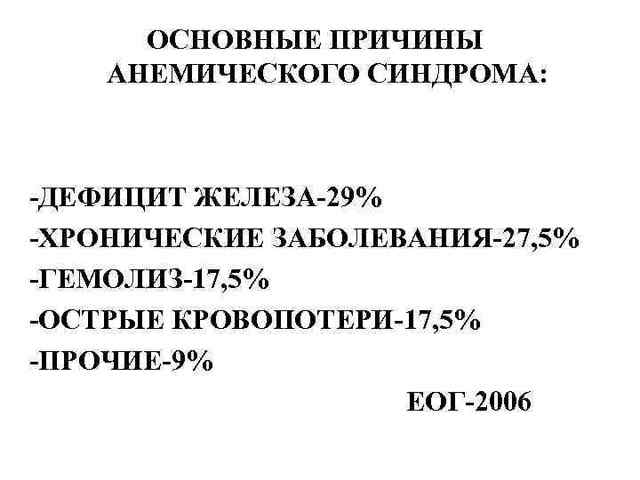 Анемический синдром у детей - online presentation