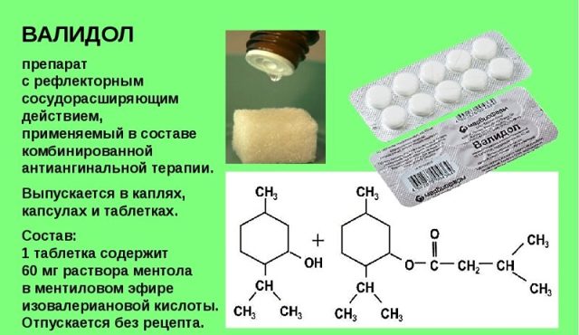 Валидол — инструкция, применение, действие