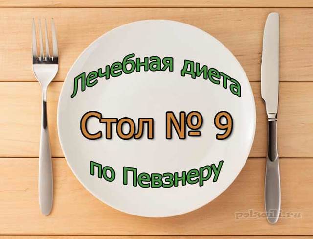 Лечебная диета Стол номер 9 - меню на неделю