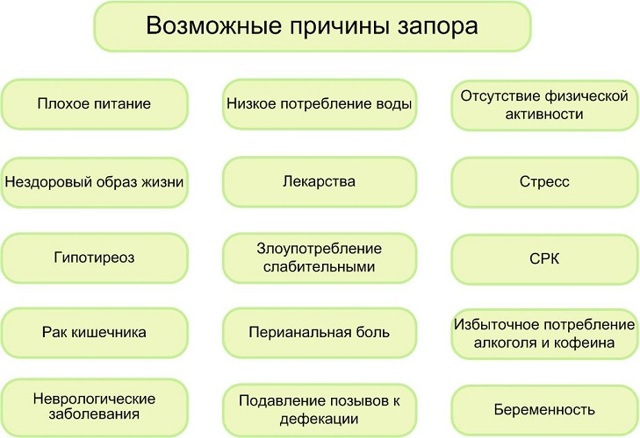 От чего бывает запор и как его лечить?