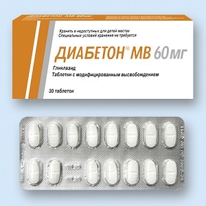 Диабетон МВ 60 мг: инструкция по применению, аналоги и заменители, отзывы, цена