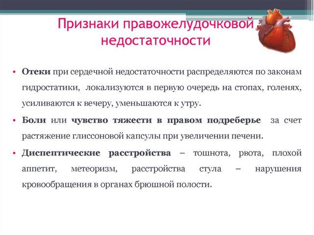 Правожелудочковая недостаточность: причины, симптомы, лечение