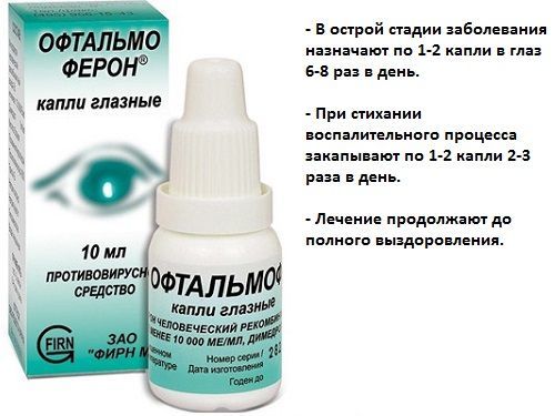 Офтальмоферон капли глазные - инструкция, цена, отзывы