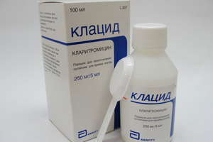 Клацид - инструкция по применению для детей: суспензия 125, 250, 500 мг