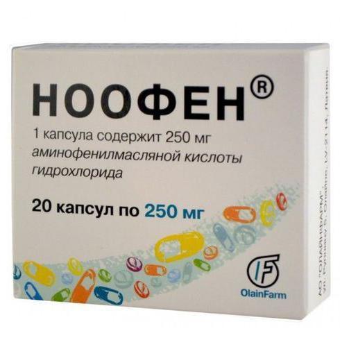 Ноофен - инструкция по применению, показания, противопоказания, отзывы