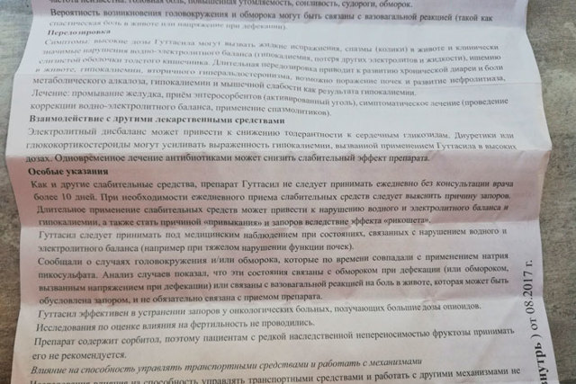 Гуттасил - официальная инструкция по применению, аналоги