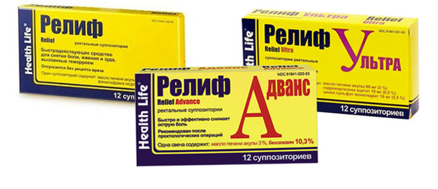 Свечи от геморроя Релиф - разновидности, инструкции
