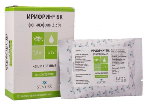 Ирифрин и Ирифрин БК (глазные капли) - инструкция по применению (у взрослых, у детей), аналоги, отзывы, цена. Различия в применении 2,5% и 10% раствора препарата