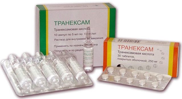 Транексам – инструкция по применению, дозы, показания