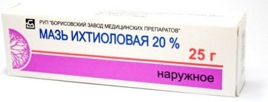 Ихтиоловая мазь - лечебные свойства и инструкция по применению для лечения заболеваний